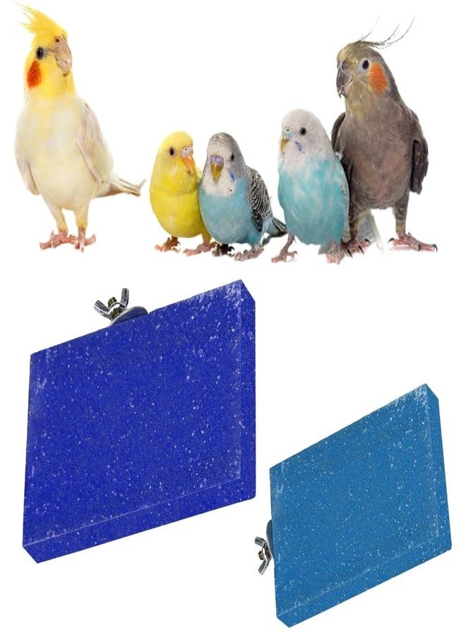 Sage Square Sand Platform Made of Natural Wood, Combo of Two (3 * 4 & 6 * 4.5 inches) Rectangle Shaped Perch Stand, Cage Accessories, Gym, Playful Toy, Suitable for Birds, Parrots, Budgies - Image 1